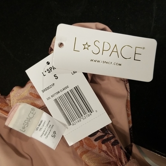 💕L*SPACE💕 Shimmer Bikini Set: Siren Top + Sol Classic Bottom Small S NWT - Picture 9 of 9